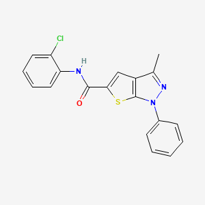 molecular formula C19H14ClN3OS B3448026 N-(2-chlorophenyl)-3-methyl-1-phenyl-1H-thieno[2,3-c]pyrazole-5-carboxamide 