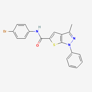 molecular formula C19H14BrN3OS B3448027 N-(4-bromophenyl)-3-methyl-1-phenyl-1H-thieno[2,3-c]pyrazole-5-carboxamide 