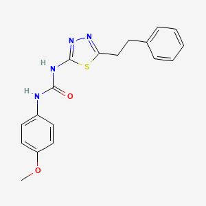 molecular formula C18H18N4O2S B3448034 N-(4-methoxyphenyl)-N'-[5-(2-phenylethyl)-1,3,4-thiadiazol-2-yl]urea 