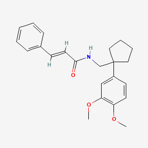 molecular formula C23H27NO3 B3448068 N-{[1-(3,4-dimethoxyphenyl)cyclopentyl]methyl}-3-phenylacrylamide 