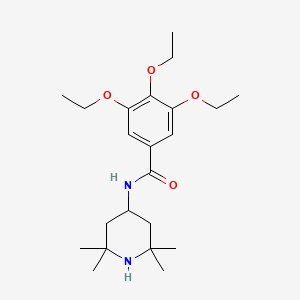 molecular formula C22H36N2O4 B3448092 3,4,5-triethoxy-N-(2,2,6,6-tetramethyl-4-piperidinyl)benzamide 