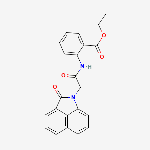molecular formula C22H18N2O4 B3448105 ethyl 2-{[(2-oxobenzo[cd]indol-1(2H)-yl)acetyl]amino}benzoate 