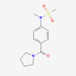 molecular formula C13H18N2O3S B3448124 N-methyl-N-[4-(1-pyrrolidinylcarbonyl)phenyl]methanesulfonamide 