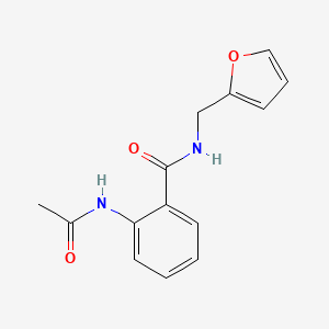 molecular formula C14H14N2O3 B3448138 2-(acetylamino)-N-(2-furylmethyl)benzamide 