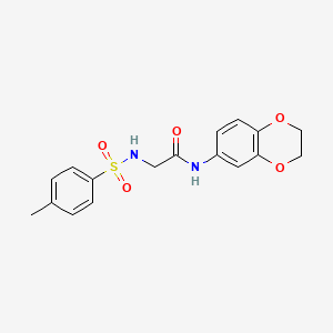 N~1~-(2,3-dihydro-1,4-benzodioxin-6-yl)-N~2~-[(4-methylphenyl)sulfonyl]glycinamide