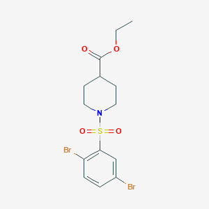 molecular formula C14H17Br2NO4S B344815 Ethyl 1-(2,5-dibromobenzenesulfonyl)piperidine-4-carboxylate CAS No. 1095358-98-7