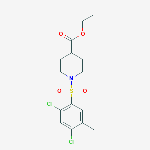 molecular formula C15H19Cl2NO4S B344816 Ethyl 1-(2,4-dichloro-5-methylphenyl)sulfonylpiperidine-4-carboxylate CAS No. 1023151-25-8