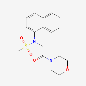 molecular formula C17H20N2O4S B3448172 N-[2-(4-morpholinyl)-2-oxoethyl]-N-1-naphthylmethanesulfonamide 