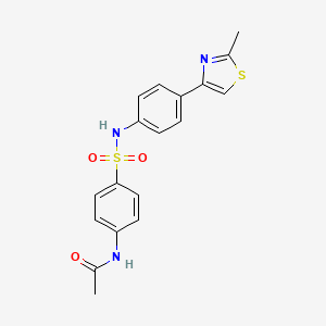 molecular formula C18H17N3O3S2 B3448185 N-[4-({[4-(2-methyl-1,3-thiazol-4-yl)phenyl]amino}sulfonyl)phenyl]acetamide 