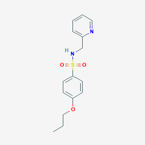 molecular formula C15H18N2O3S B344820 4-propoxy-N-(pyridin-2-ylmethyl)benzenesulfonamide CAS No. 879052-70-7