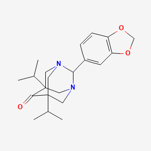 molecular formula C21H28N2O3 B3448202 2-(1,3-benzodioxol-5-yl)-5,7-diisopropyl-1,3-diazatricyclo[3.3.1.1~3,7~]decan-6-one 