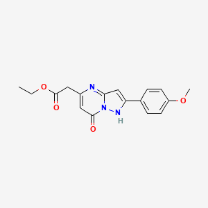 molecular formula C17H17N3O4 B3448205 ethyl [2-(4-methoxyphenyl)-7-oxo-4,7-dihydropyrazolo[1,5-a]pyrimidin-5-yl]acetate 