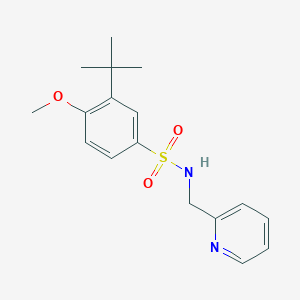 3-tert-butyl-4-methoxy-N-(pyridin-2-ylmethyl)benzenesulfonamide