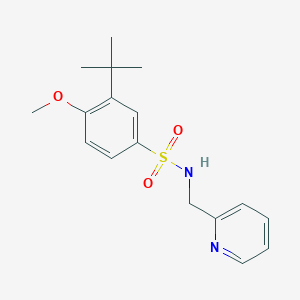 molecular formula C17H22N2O3S B344821 3-tert-butyl-4-methoxy-N-(pyridin-2-ylmethyl)benzenesulfonamide CAS No. 879052-65-0