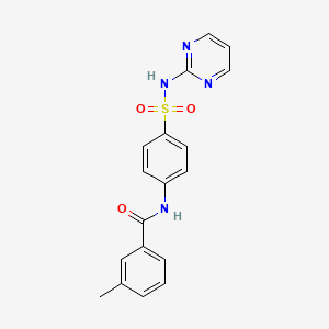 molecular formula C18H16N4O3S B3448229 3-methyl-N-{4-[(2-pyrimidinylamino)sulfonyl]phenyl}benzamide 