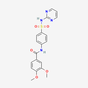 molecular formula C19H18N4O5S B3448233 3,4-dimethoxy-N-{4-[(2-pyrimidinylamino)sulfonyl]phenyl}benzamide 