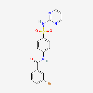 molecular formula C17H13BrN4O3S B3448235 3-bromo-N-{4-[(2-pyrimidinylamino)sulfonyl]phenyl}benzamide 