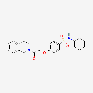 molecular formula C23H28N2O4S B3448266 N-cyclohexyl-4-[2-(3,4-dihydro-2(1H)-isoquinolinyl)-2-oxoethoxy]benzenesulfonamide 