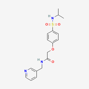 molecular formula C17H21N3O4S B3448273 2-{4-[(isopropylamino)sulfonyl]phenoxy}-N-(3-pyridinylmethyl)acetamide 