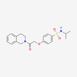 molecular formula C20H24N2O4S B3448281 4-[2-(3,4-dihydro-2(1H)-isoquinolinyl)-2-oxoethoxy]-N-isopropylbenzenesulfonamide 