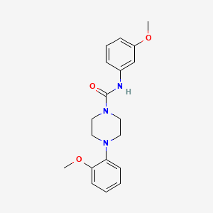 molecular formula C19H23N3O3 B3448290 4-(2-methoxyphenyl)-N-(3-methoxyphenyl)-1-piperazinecarboxamide 