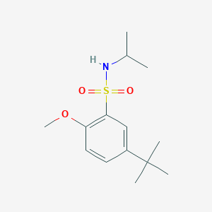 molecular formula C14H23NO3S B344831 {[5-(Tert-butyl)-2-methoxyphenyl]sulfonyl}(methylethyl)amine CAS No. 898642-29-0