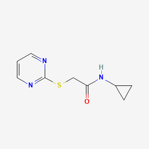 molecular formula C9H11N3OS B3448317 N-cyclopropyl-2-(2-pyrimidinylthio)acetamide 