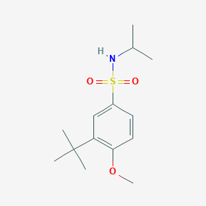 molecular formula C14H23NO3S B344834 {[3-(Tert-butyl)-4-methoxyphenyl]sulfonyl}(methylethyl)amine CAS No. 898642-15-4