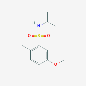 molecular formula C12H19NO3S B344835 [(5-Methoxy-2,4-dimethylphenyl)sulfonyl](methylethyl)amine CAS No. 898642-24-5