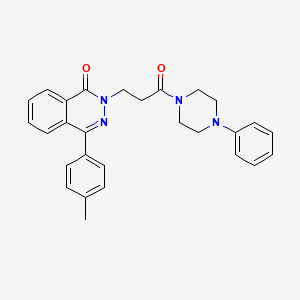 molecular formula C28H28N4O2 B3448370 4-(4-methylphenyl)-2-[3-oxo-3-(4-phenyl-1-piperazinyl)propyl]-1(2H)-phthalazinone 