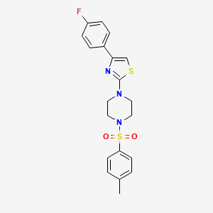 molecular formula C20H20FN3O2S2 B3448377 1-[4-(4-fluorophenyl)-1,3-thiazol-2-yl]-4-[(4-methylphenyl)sulfonyl]piperazine 