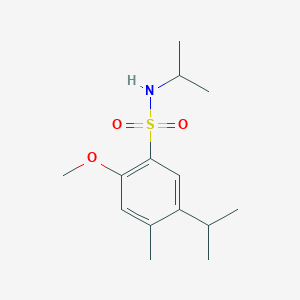 molecular formula C14H23NO3S B344838 {[2-Methoxy-4-methyl-5-(methylethyl)phenyl]sulfonyl}(methylethyl)amine CAS No. 898642-19-8