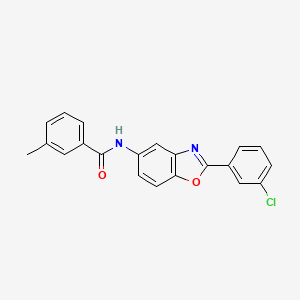 molecular formula C21H15ClN2O2 B3448399 N-[2-(3-chlorophenyl)-1,3-benzoxazol-5-yl]-3-methylbenzamide 