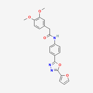 2-(3,4-dimethoxyphenyl)-N-{4-[5-(2-furyl)-1,3,4-oxadiazol-2-yl]phenyl}acetamide