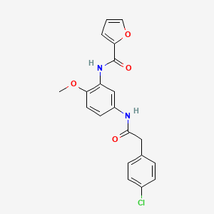 N-(5-{[(4-chlorophenyl)acetyl]amino}-2-methoxyphenyl)-2-furamide