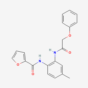 molecular formula C20H18N2O4 B3448450 N-{4-methyl-2-[(phenoxyacetyl)amino]phenyl}-2-furamide 