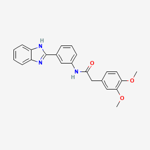 molecular formula C23H21N3O3 B3448460 N-[3-(1H-benzimidazol-2-yl)phenyl]-2-(3,4-dimethoxyphenyl)acetamide 