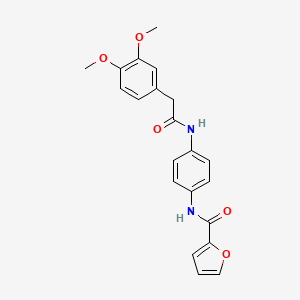 molecular formula C21H20N2O5 B3448467 N-(4-{[2-(3,4-dimethoxyphenyl)acetyl]amino}phenyl)-2-furamide 
