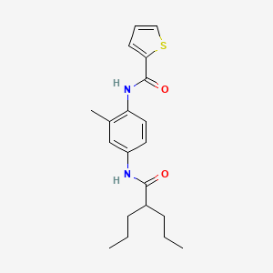 molecular formula C20H26N2O2S B3448479 N-{2-methyl-4-[(2-propylpentanoyl)amino]phenyl}-2-thiophenecarboxamide 