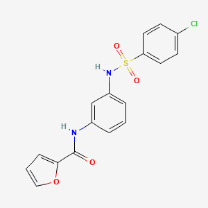 molecular formula C17H13ClN2O4S B3448483 N-(3-{[(4-chlorophenyl)sulfonyl]amino}phenyl)-2-furamide 