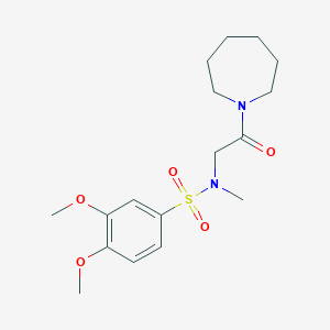 molecular formula C17H26N2O5S B3448506 N-(2-Azepan-1-yl-2-oxo-ethyl)-3,4-dimethoxy-N-methyl-benzenesulfonamide 