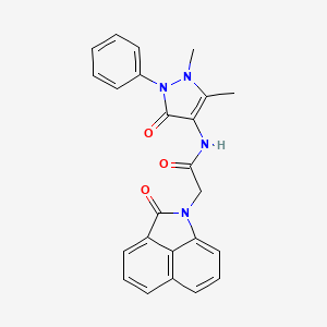 molecular formula C24H20N4O3 B3448575 N-(1,5-dimethyl-3-oxo-2-phenyl-2,3-dihydro-1H-pyrazol-4-yl)-2-(2-oxobenzo[cd]indol-1(2H)-yl)acetamide 