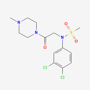 molecular formula C14H19Cl2N3O3S B3448587 N-(3,4-Dichloro-phenyl)-N-[2-(4-methyl-piperazin-1-yl)-2-oxo-ethyl]-methanesulfonamide 