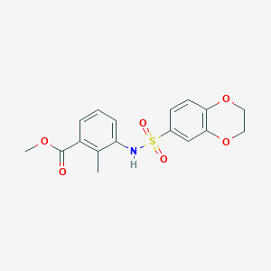 methyl 3-[(2,3-dihydro-1,4-benzodioxin-6-ylsulfonyl)amino]-2-methylbenzoate