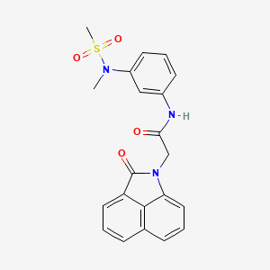 molecular formula C21H19N3O4S B3448637 N-{3-[methyl(methylsulfonyl)amino]phenyl}-2-(2-oxobenzo[cd]indol-1(2H)-yl)acetamide 