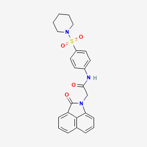 molecular formula C24H23N3O4S B3448647 2-(2-oxobenzo[cd]indol-1(2H)-yl)-N-[4-(1-piperidinylsulfonyl)phenyl]acetamide 