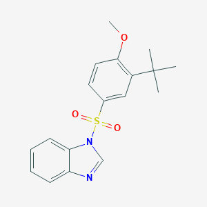 molecular formula C18H20N2O3S B344869 1-(3-Tert-butyl-4-methoxyphenyl)sulfonylbenzimidazole CAS No. 853903-11-4