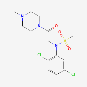 molecular formula C14H19Cl2N3O3S B3448691 N-(2,5-Dichloro-phenyl)-N-[2-(4-methyl-piperazin-1-yl)-2-oxo-ethyl]-methanesulfonamide 