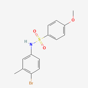 molecular formula C14H14BrNO3S B3448693 N-(4-bromo-3-methylphenyl)-4-methoxybenzenesulfonamide 