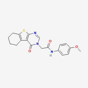 molecular formula C19H19N3O3S B3448699 N-(4-methoxyphenyl)-2-(4-oxo-5,6,7,8-tetrahydro[1]benzothieno[2,3-d]pyrimidin-3(4H)-yl)acetamide 